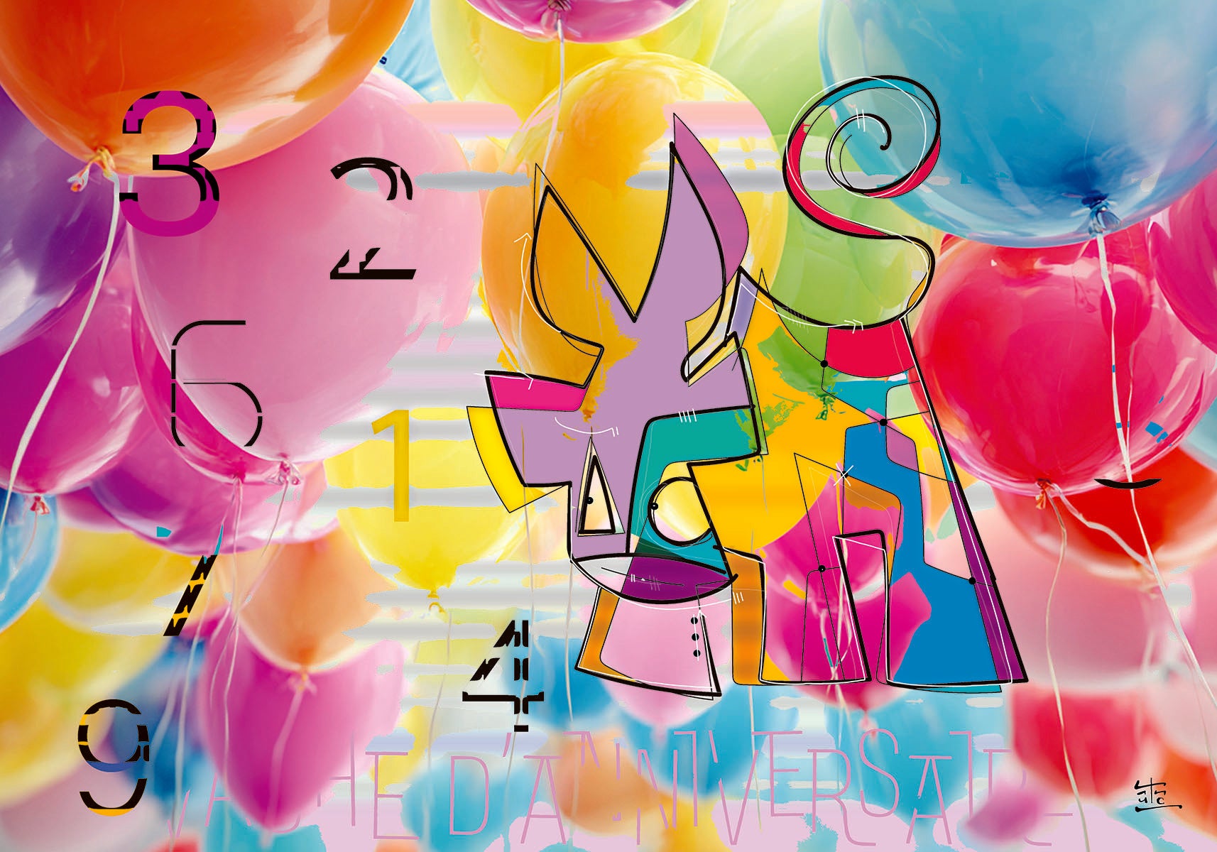 Set de table Vache d' Anniversaire