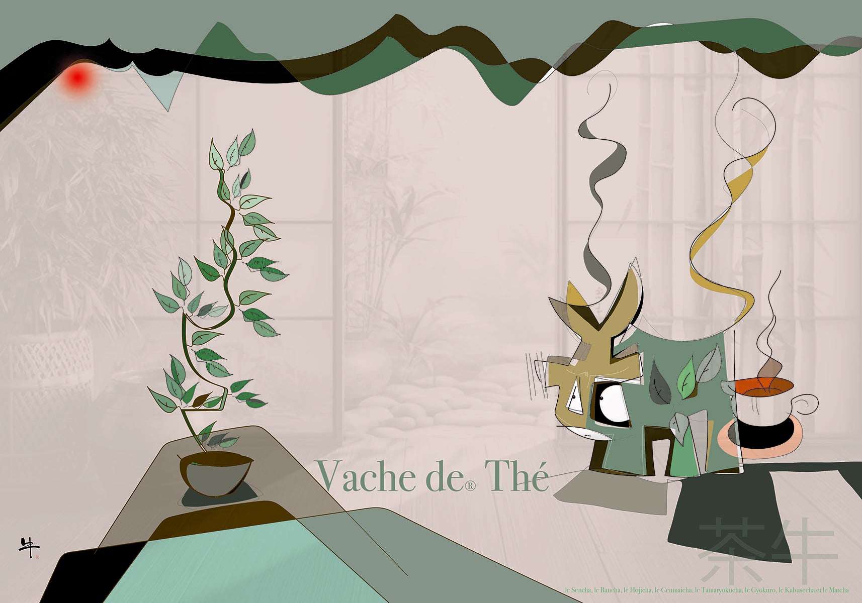 Set de table Vache de Thé