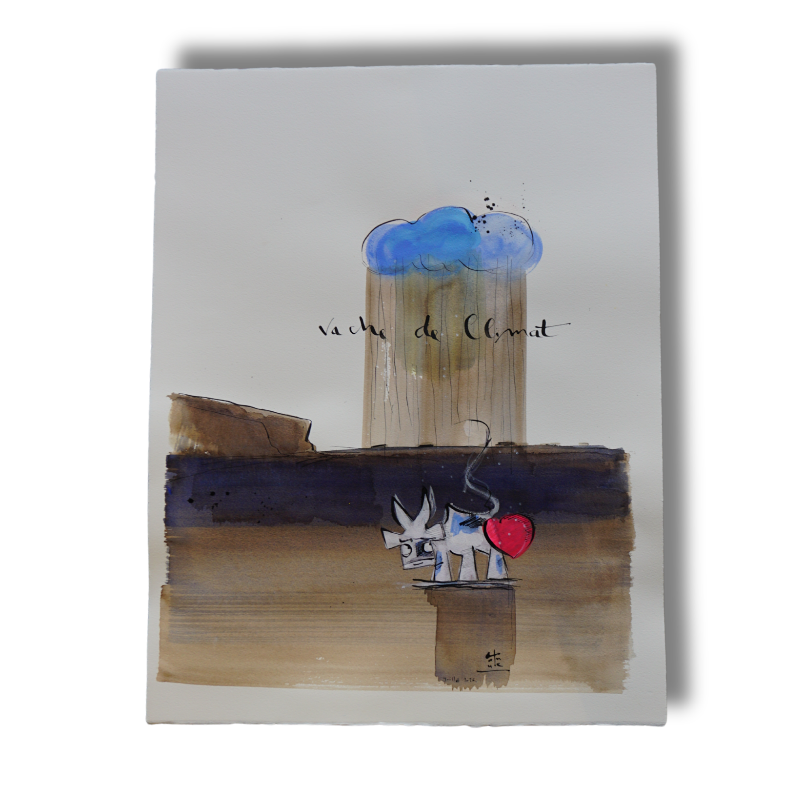 Œuvre originale VanLuc - Vache de Climat