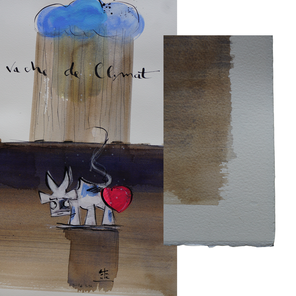 Œuvre originale VanLuc - Vache de Climat