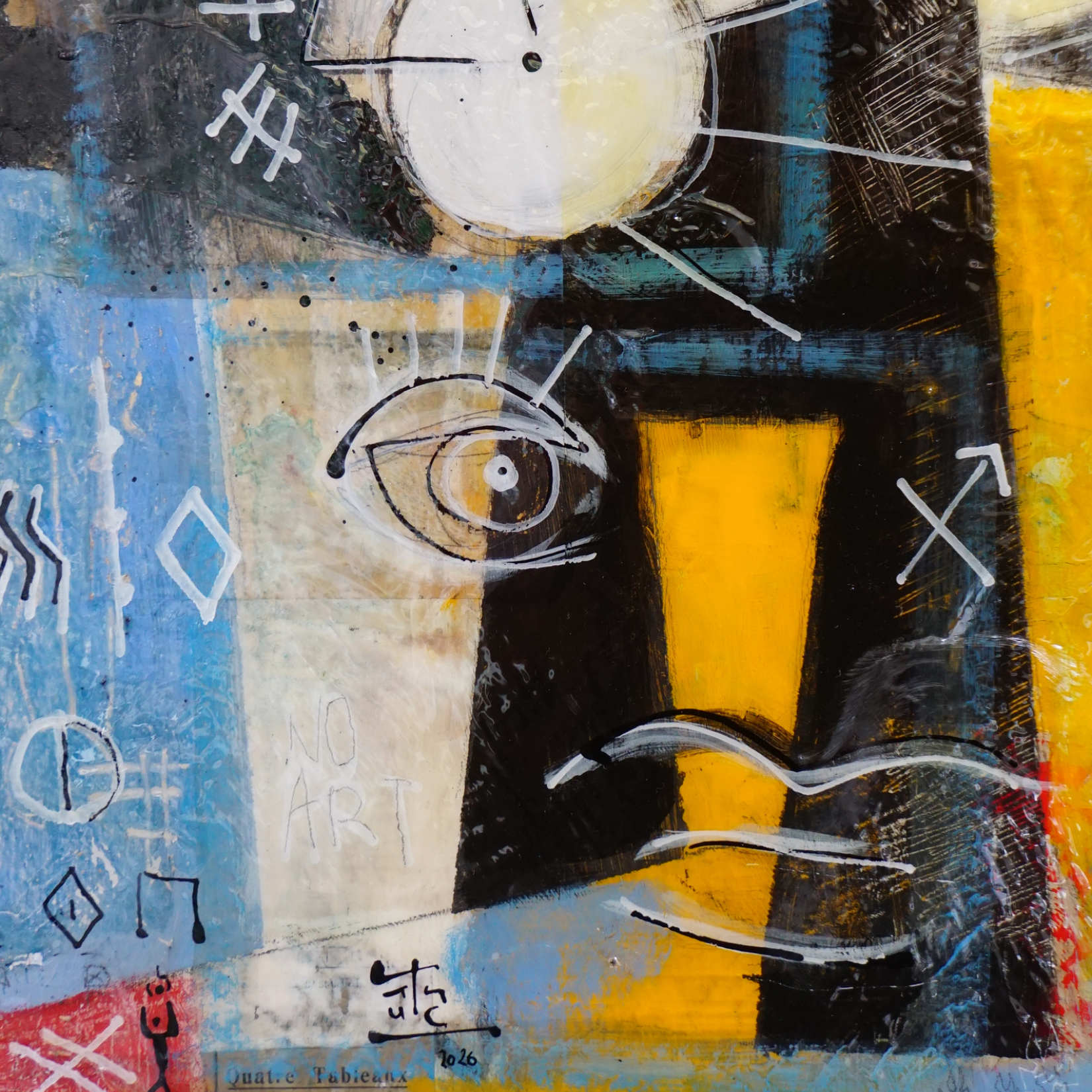 Œuvre originale VanLuc - composition sur bois
