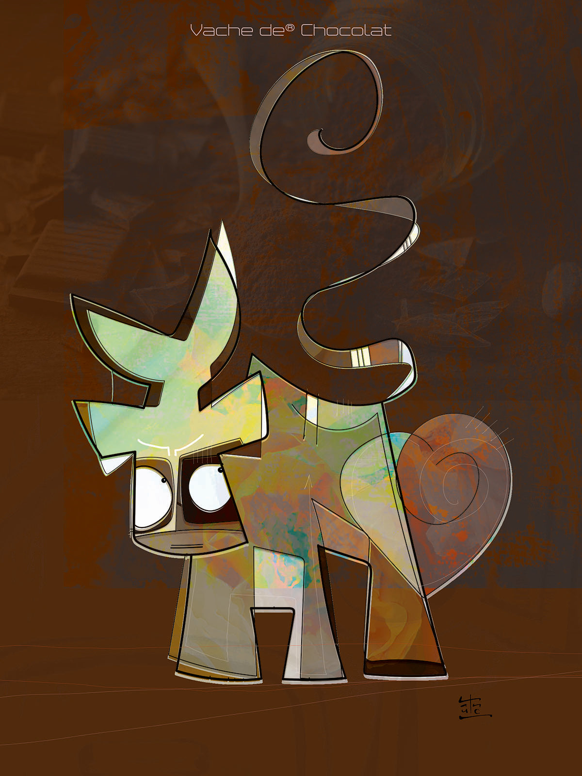 Edition d'art Vache de Chocolat, artiste VanLuc
