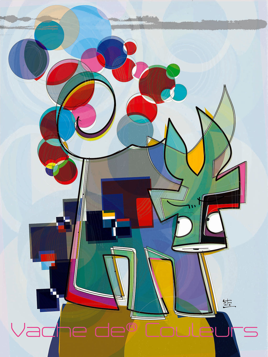 Edition d'art Vache de Couleurs, artiste VanLuc