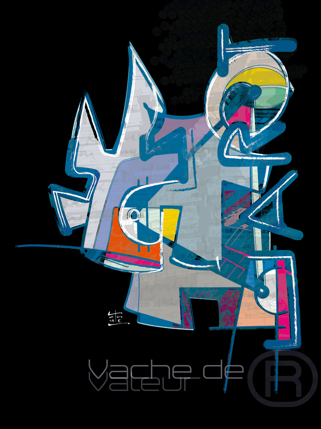 Edition d'art Vache de Valeur, artiste VanLuc