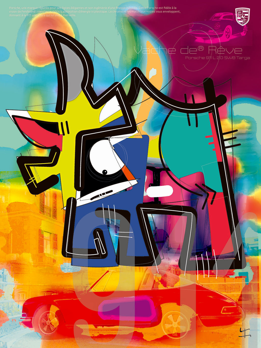 Edition d'art Vache de Rêve, artiste VanLuc