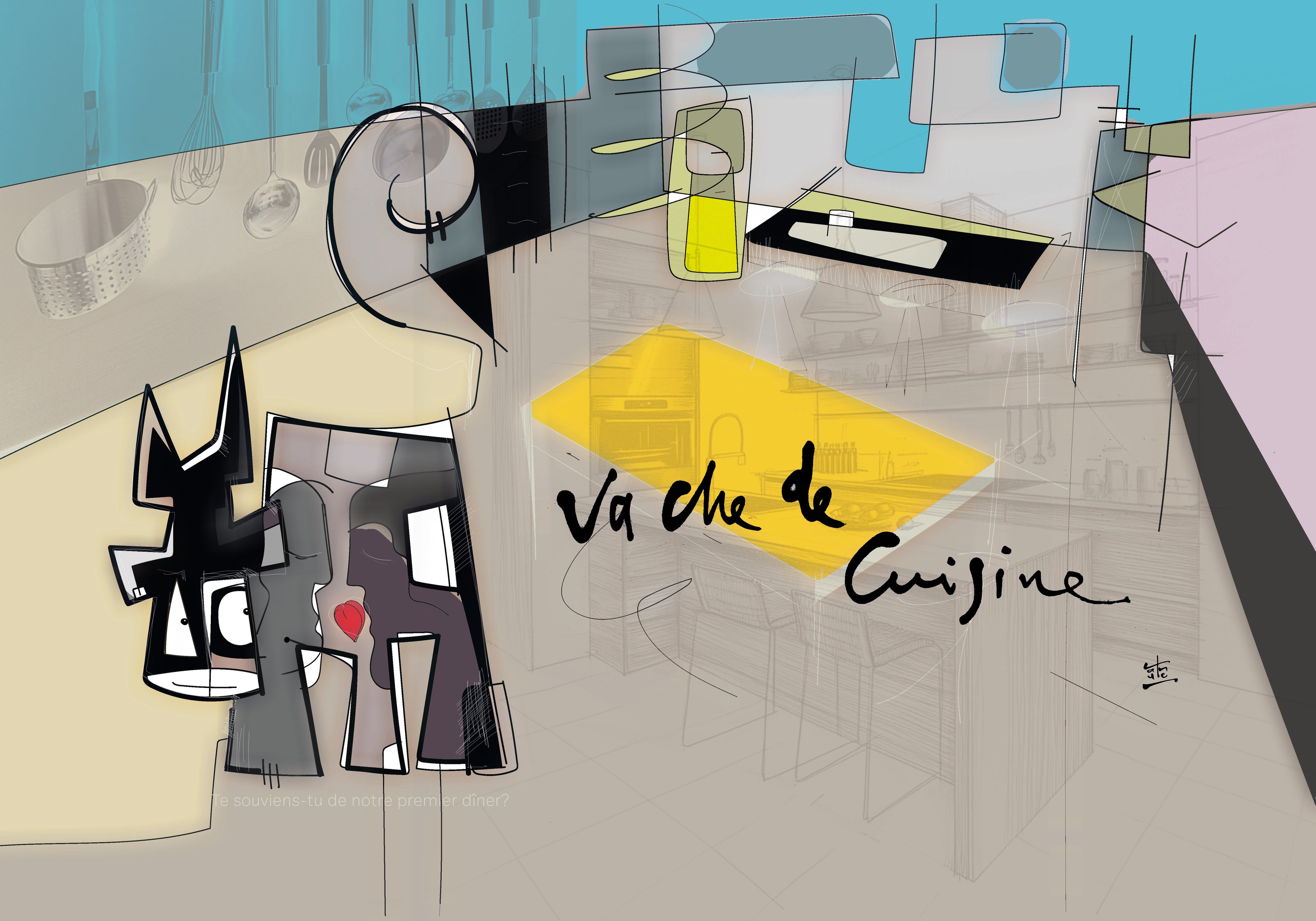Set de table Vache de Cuisine