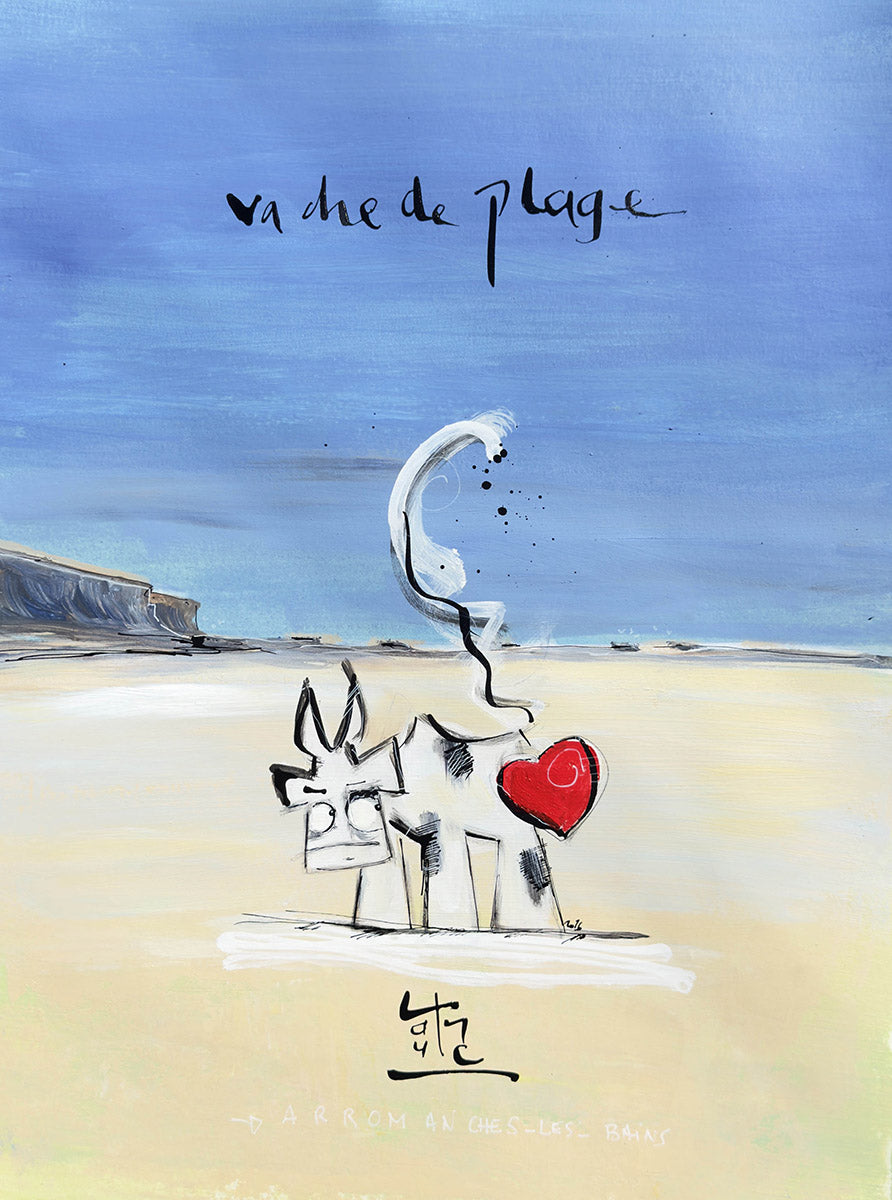 Edition d'art Vache de Plage, artiste VanLuc