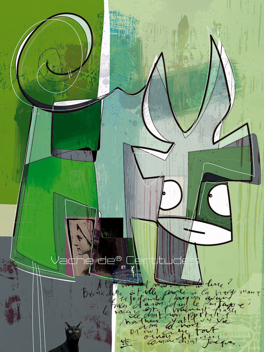 Edition d'art Vache de Certitude, artiste VanLuc
