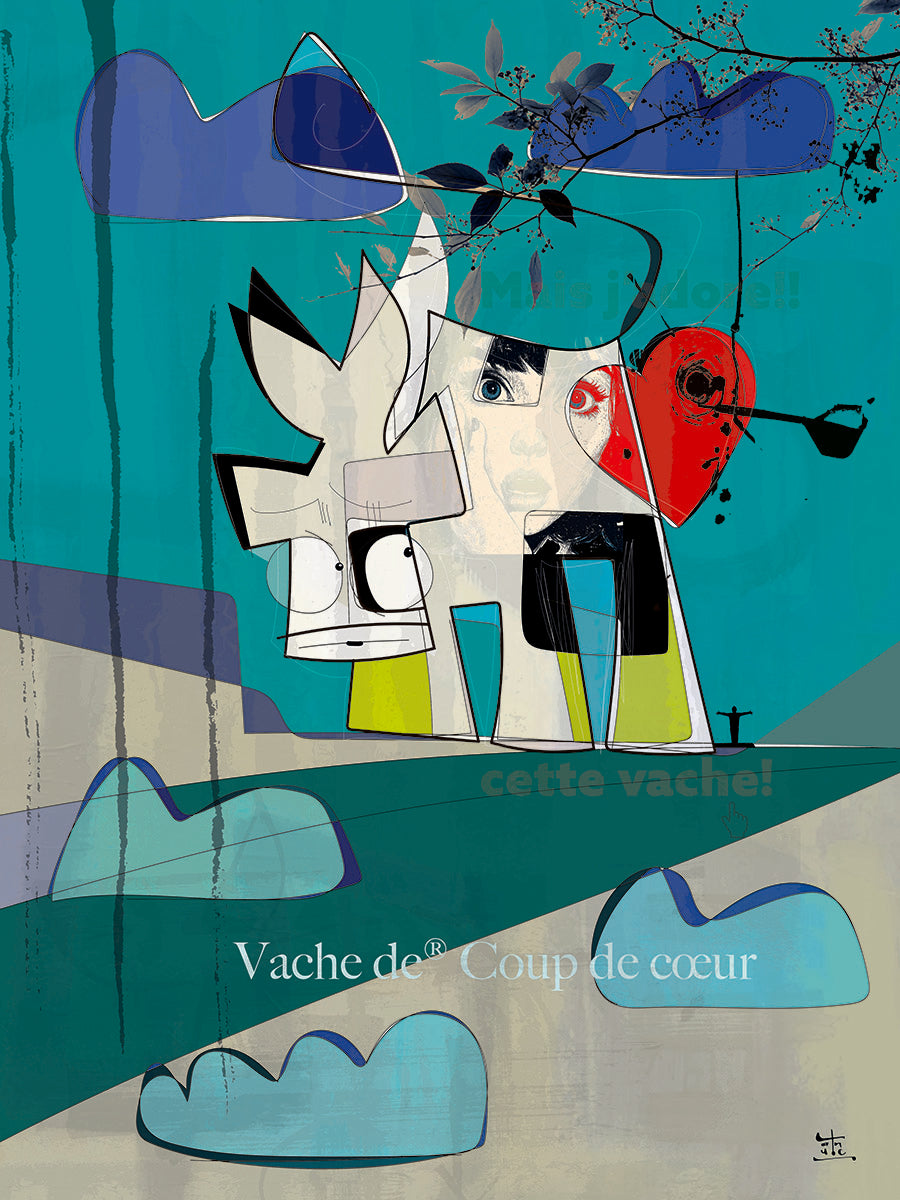 Edition d'art Vache de Coup de cœur, artiste VanLuc
